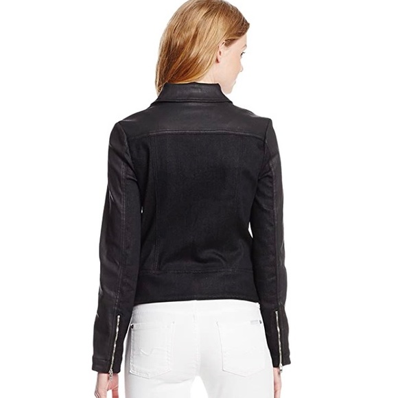 (Sold) 7 For All Mankind Mixed-Fabric Moto Jacket - Picture 4 of 11